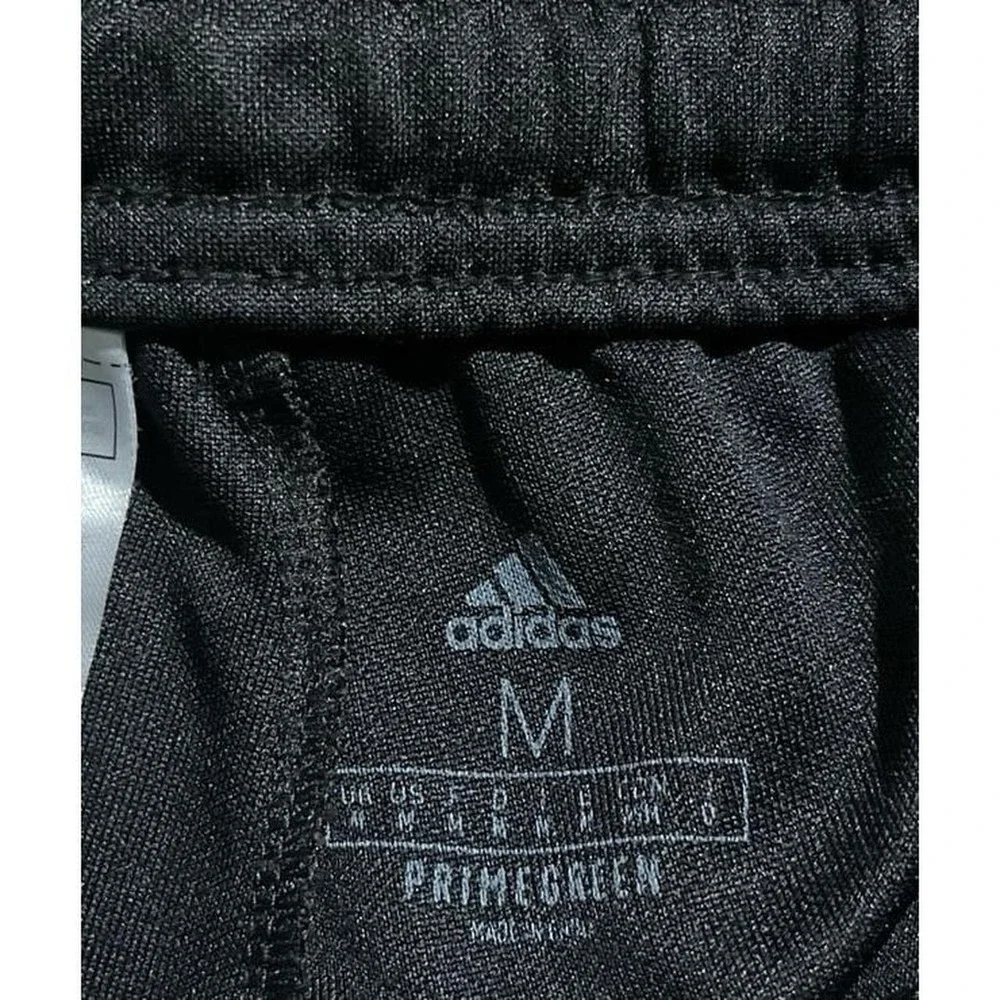 NWOT Adidas 3 Stripes Drawstring Athletic Black Tapered Track Pants